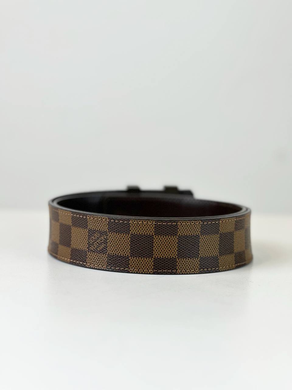 LOUIS VUITTON INITIALES REVERSIBLE DAMIER EBENE BELT