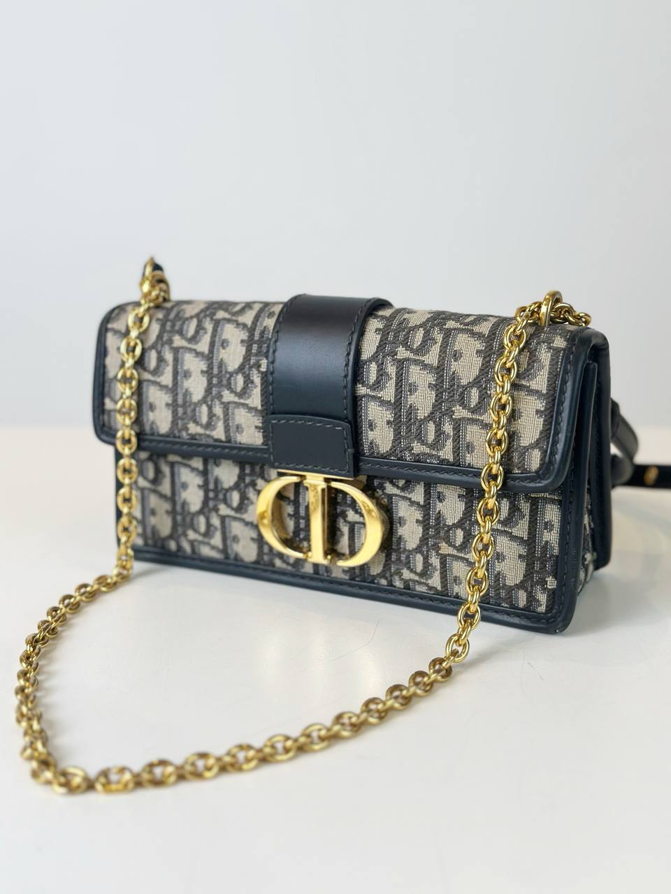 CHRISTIAN DIOR MONTAIGNE EAST WEST BAG WITH CHAIN