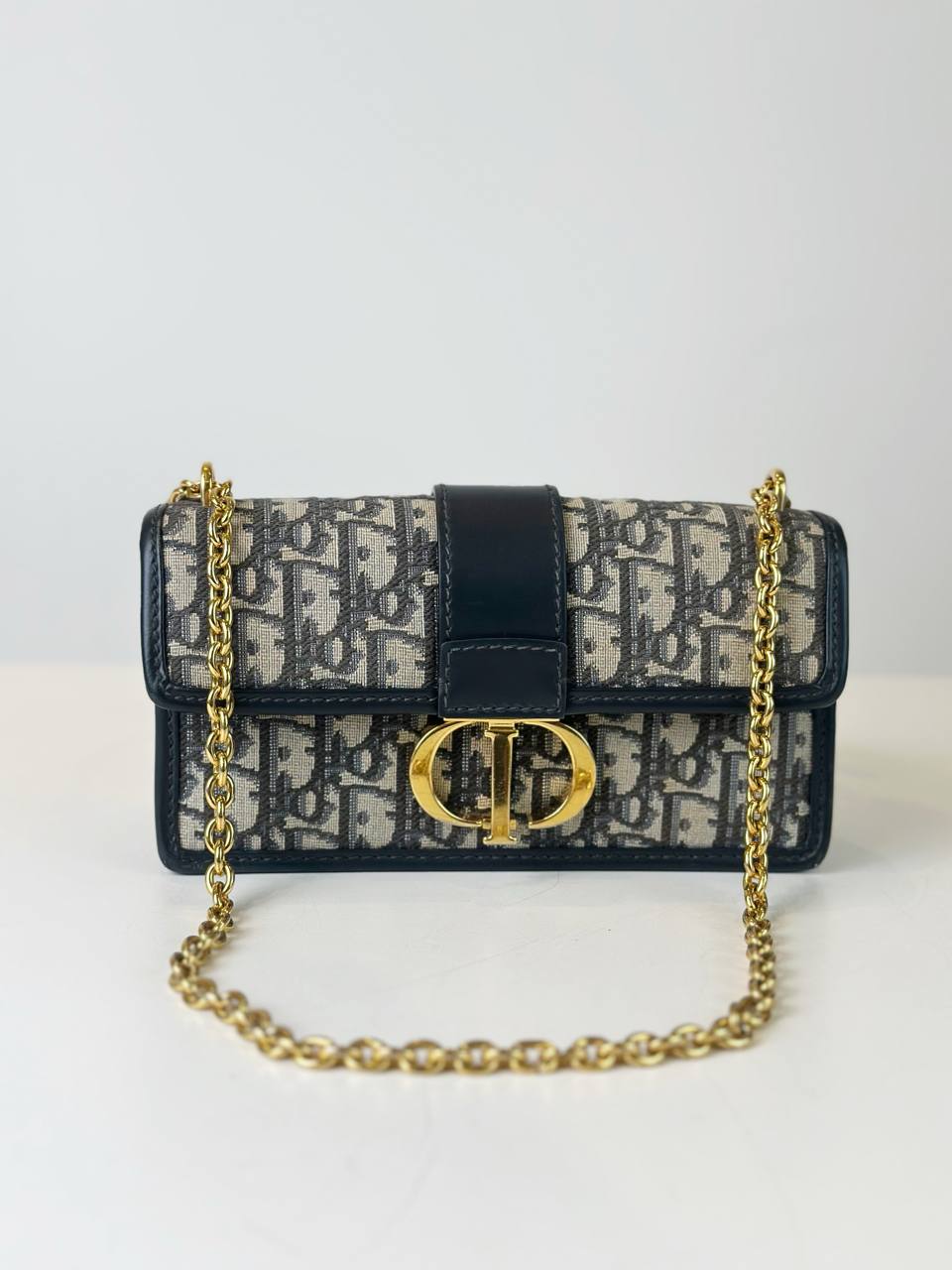 CHRISTIAN DIOR MONTAIGNE EAST WEST BAG WITH CHAIN