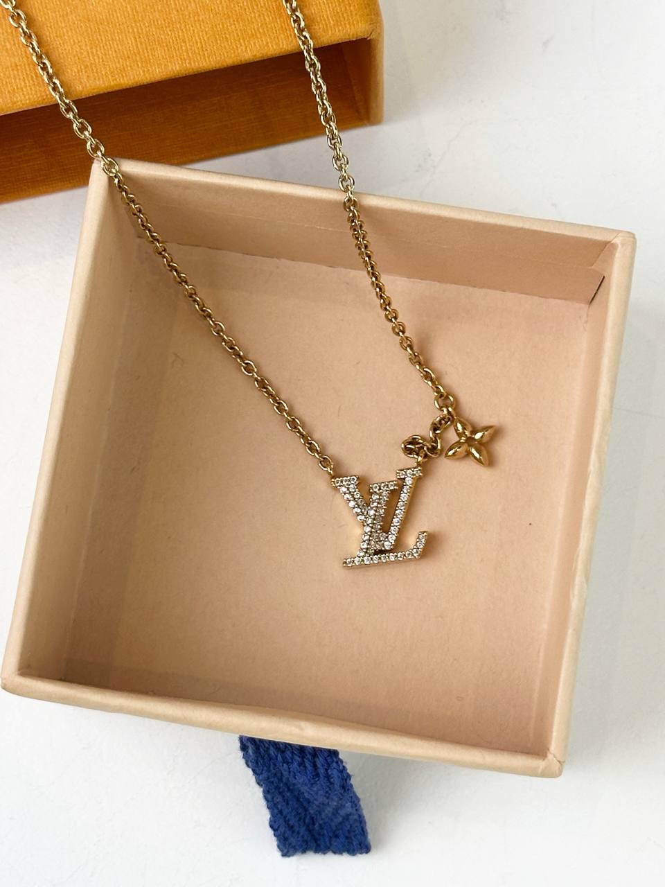 LOUIS VUITTON CRYSTAL ICONIC PENDANT NECKLACE