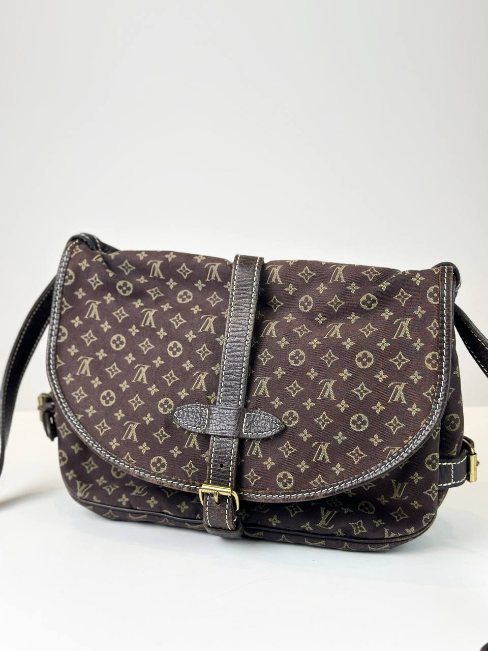 LOUIS VUITTON MINI LIN SAUMUR 30 CROSSBODY BAG