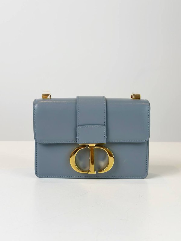 DIOR MICRO MONTAIGNE BLUE FLAP SHOULDER BAG