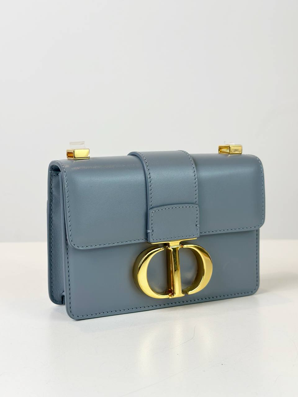 DIOR MICRO MONTAIGNE BLUE FLAP SHOULDER BAG