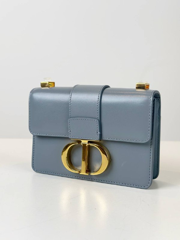 DIOR MICRO MONTAIGNE BLUE FLAP SHOULDER BAG