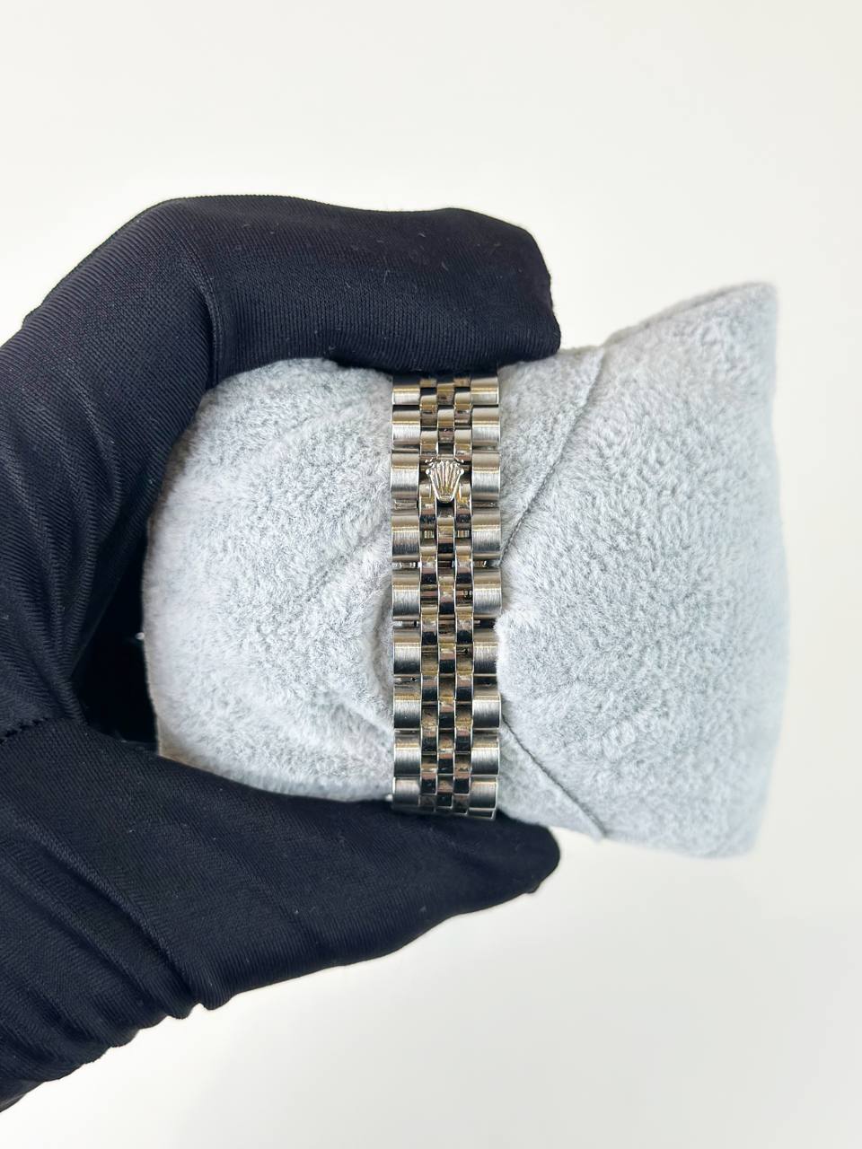 ROLEX LADY-DATEJUST WHITE DIAMOND DIAL STEEL AND WHITE GOLD JUBILEE WATCH