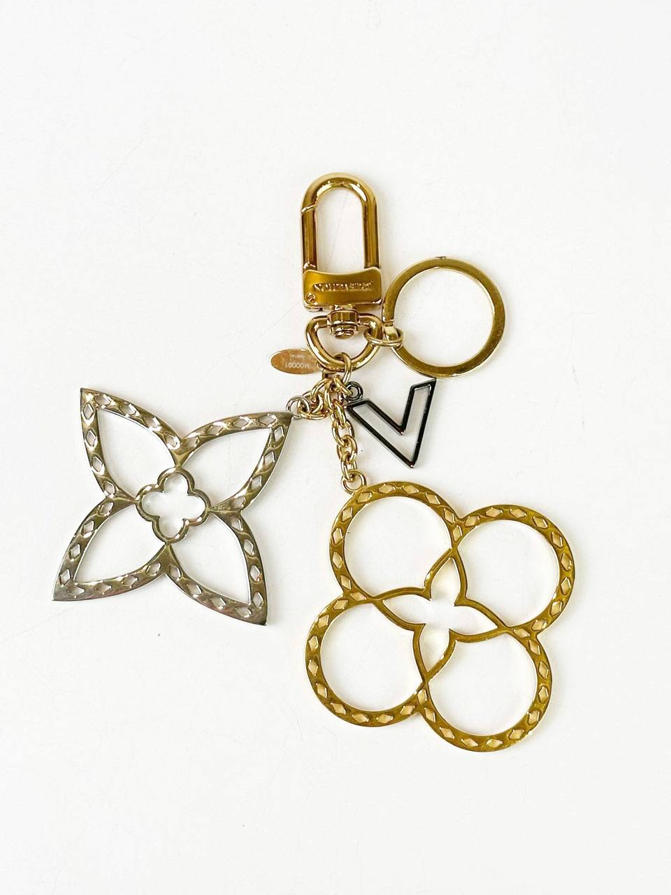 LOUIS VUITTON GOLD TONED TAPAGE CHARM KEYCHAIN