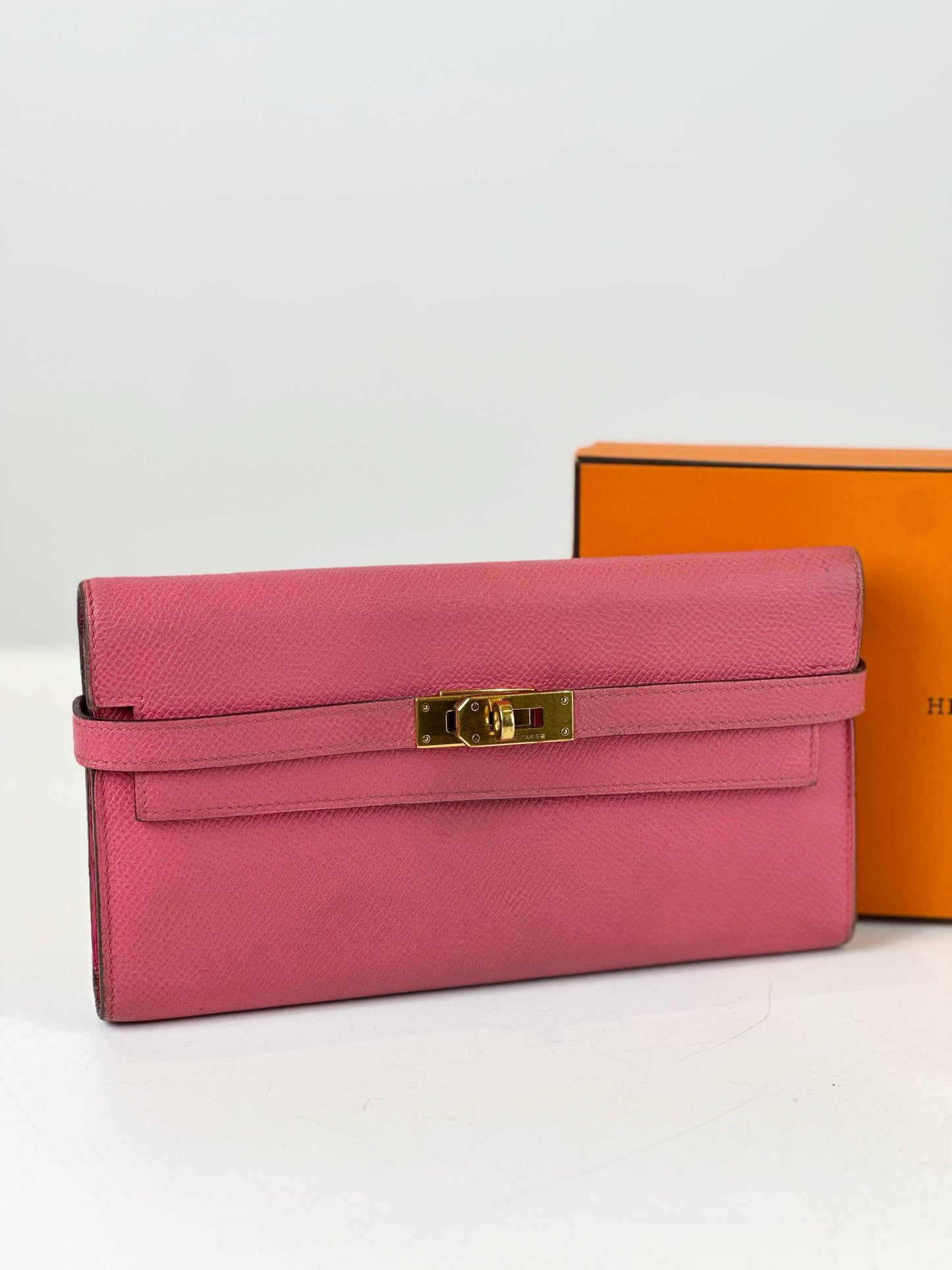 HERMES KELLY PINK WALLET