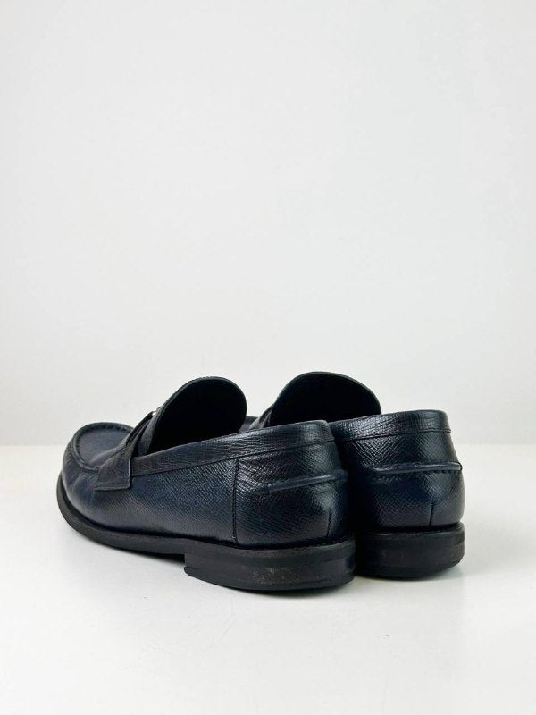 LOUIS VUITTON NAVY BLUE MAJOR LOAFERS