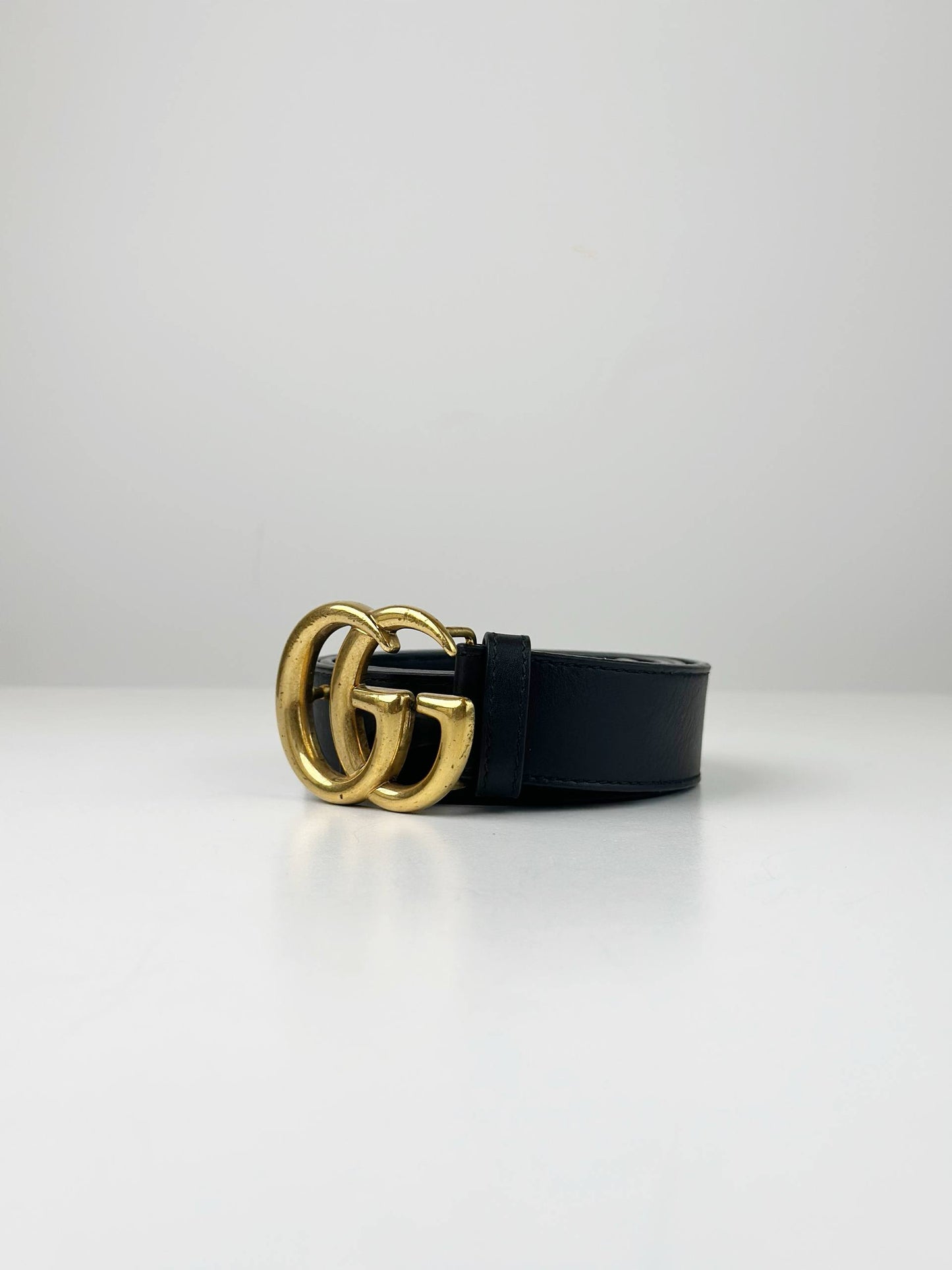 GUCCI GG MARMONT BLACK THIN BELT