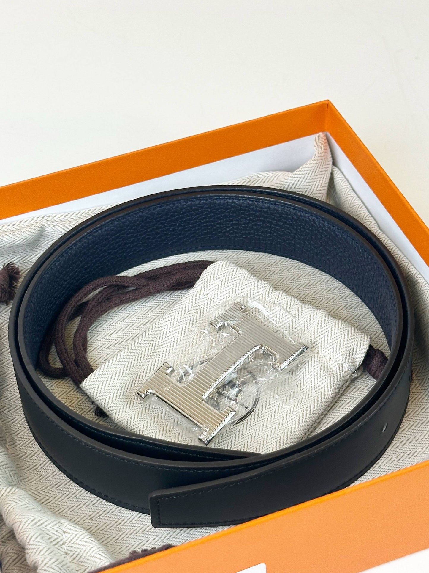 HERMES H TOUAREG REVERSIBLE LEATHER BELT FULL SET
