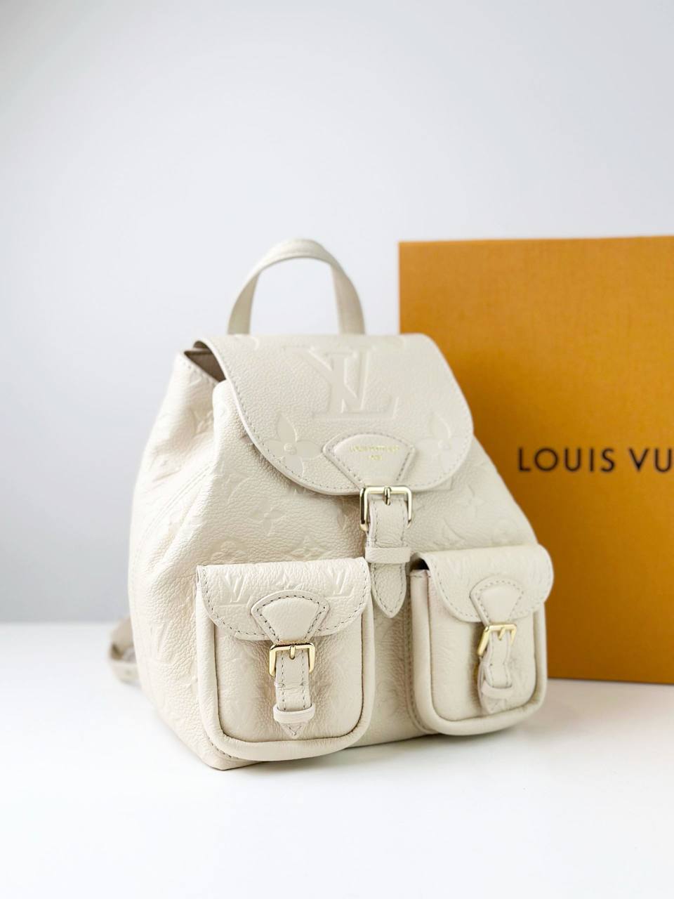 LOUIS VUITTON BACKUP CREAM EMPREINTE LEATHER BACKPACK