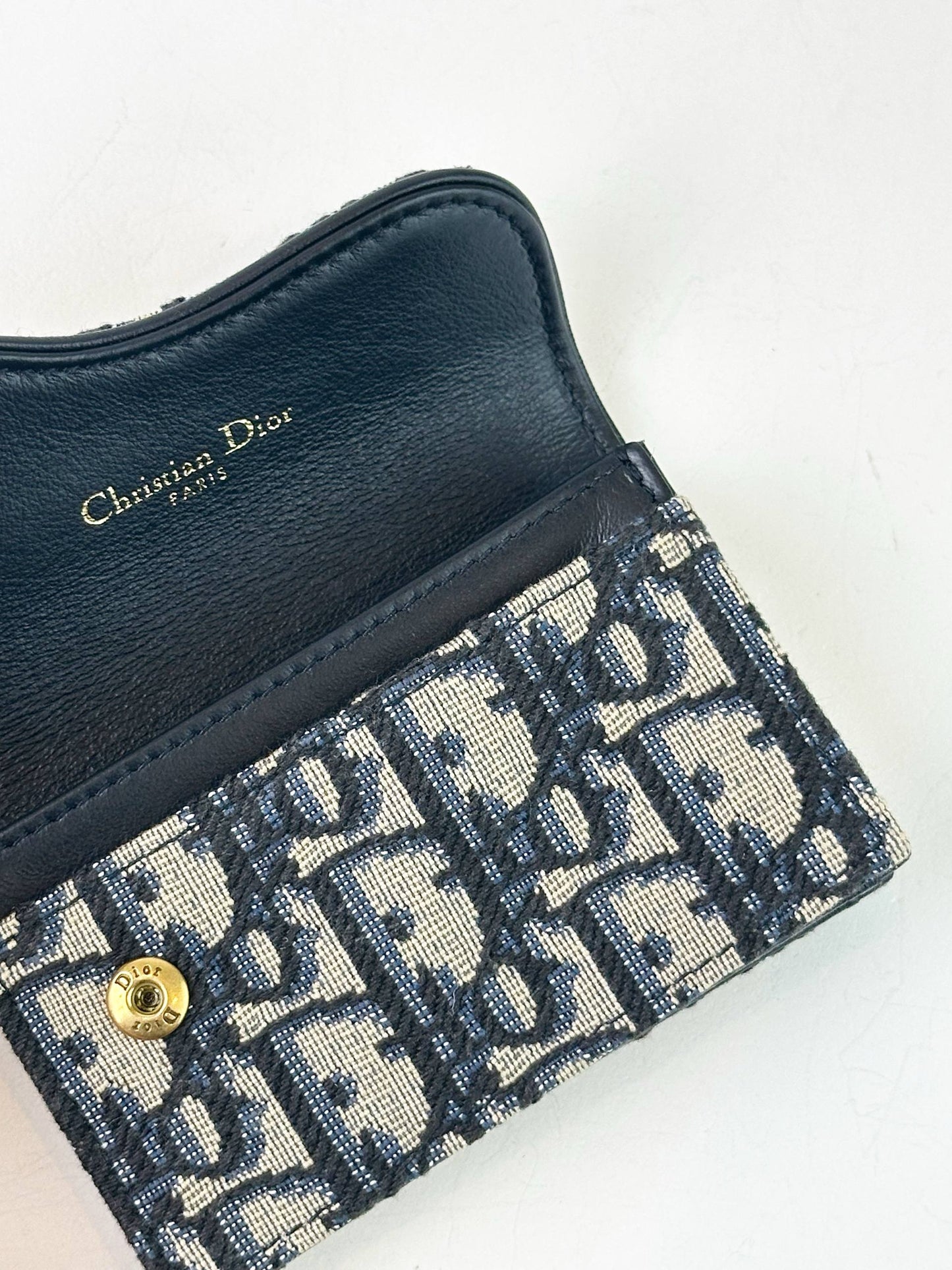 DIOR SADDLE BLOOM OBLIQUE CARD HOLDER