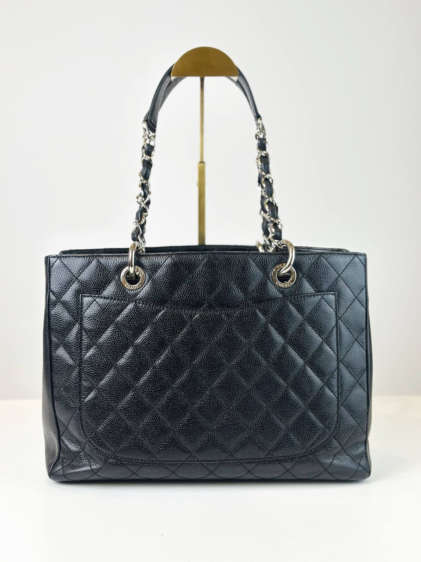 CHANEL GST GRAND SHOPPING BLACK TOTE BAG SHW