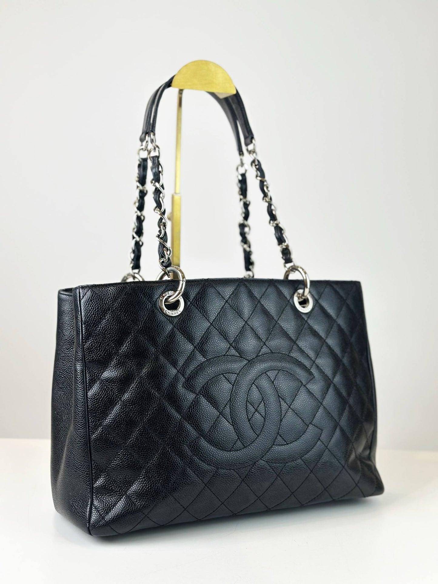 CHANEL GST GRAND SHOPPING BLACK TOTE BAG SHW