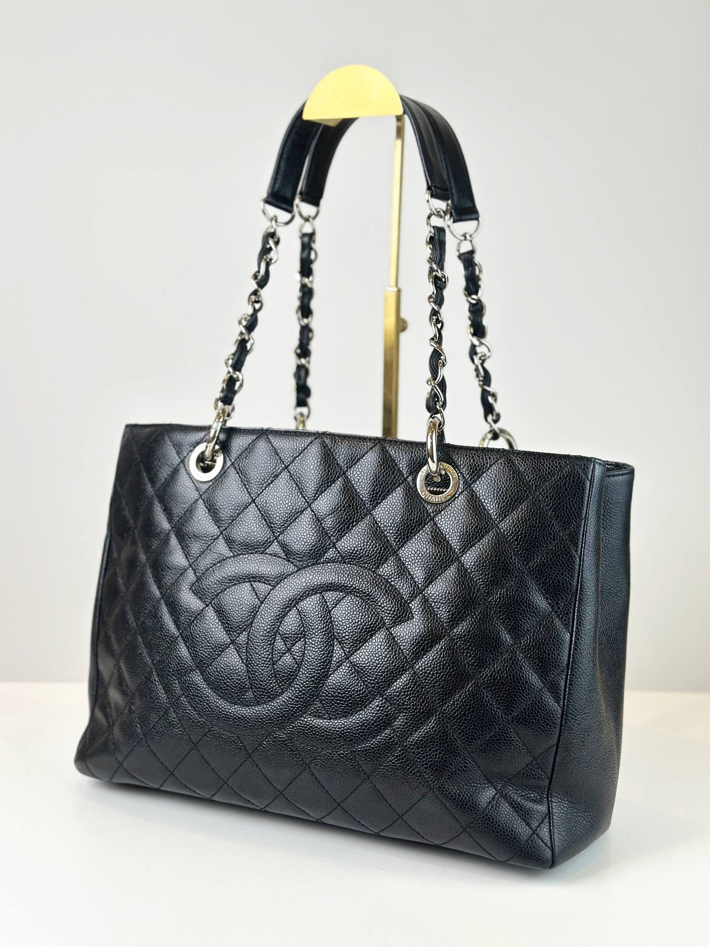 CHANEL GST GRAND SHOPPING BLACK TOTE BAG SHW