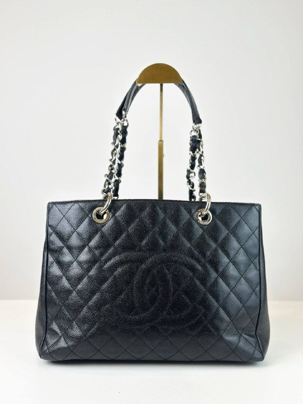 CHANEL GST GRAND SHOPPING BLACK TOTE BAG SHW
