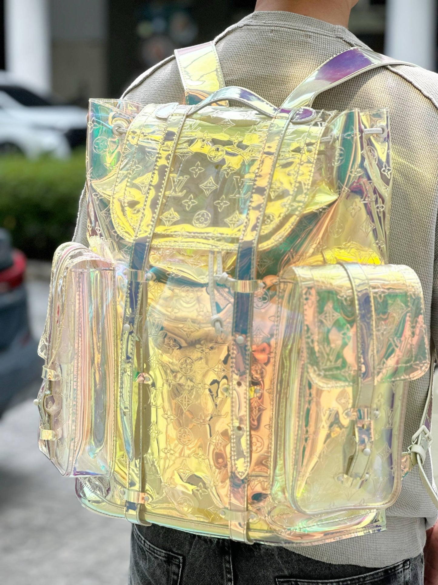 LOUIS VUITTON X VIRGIL ABLOH IRIDECENT PVC PRISM MONOGRAM GM BACKPACK