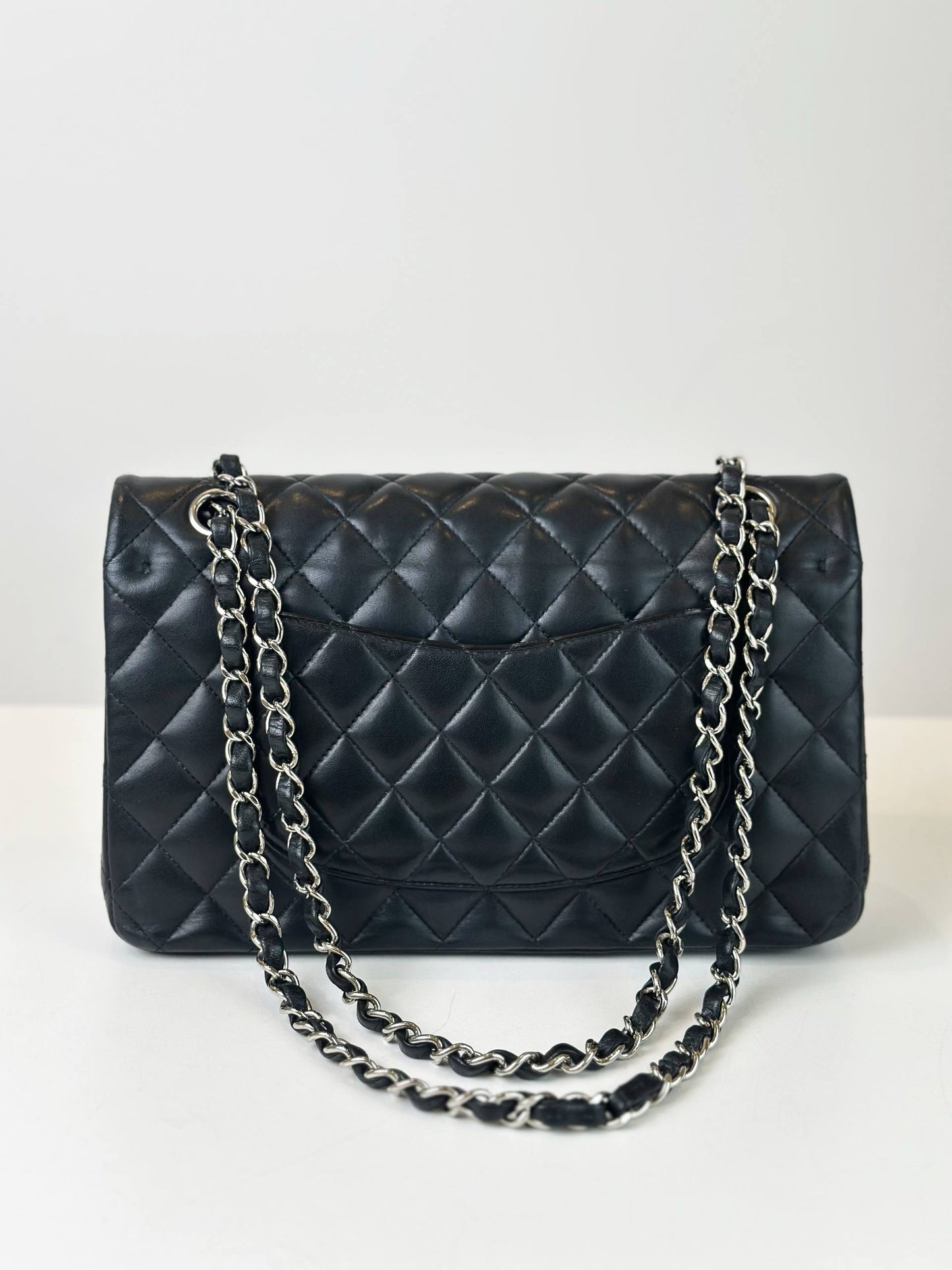 CHANEL CLASSIC FLAP BLACK MEDIUM SHOULDER BAG SHW