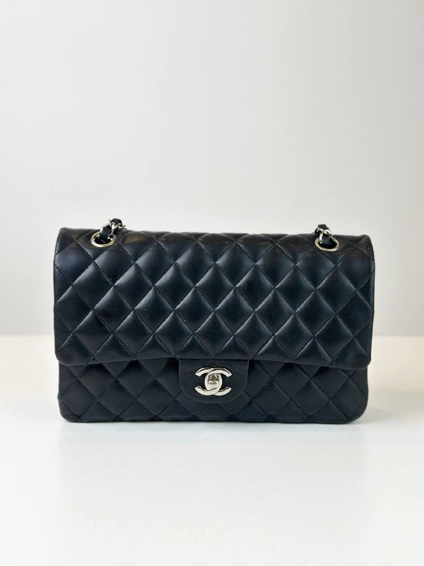 CHANEL CLASSIC FLAP BLACK MEDIUM SHOULDER BAG SHW