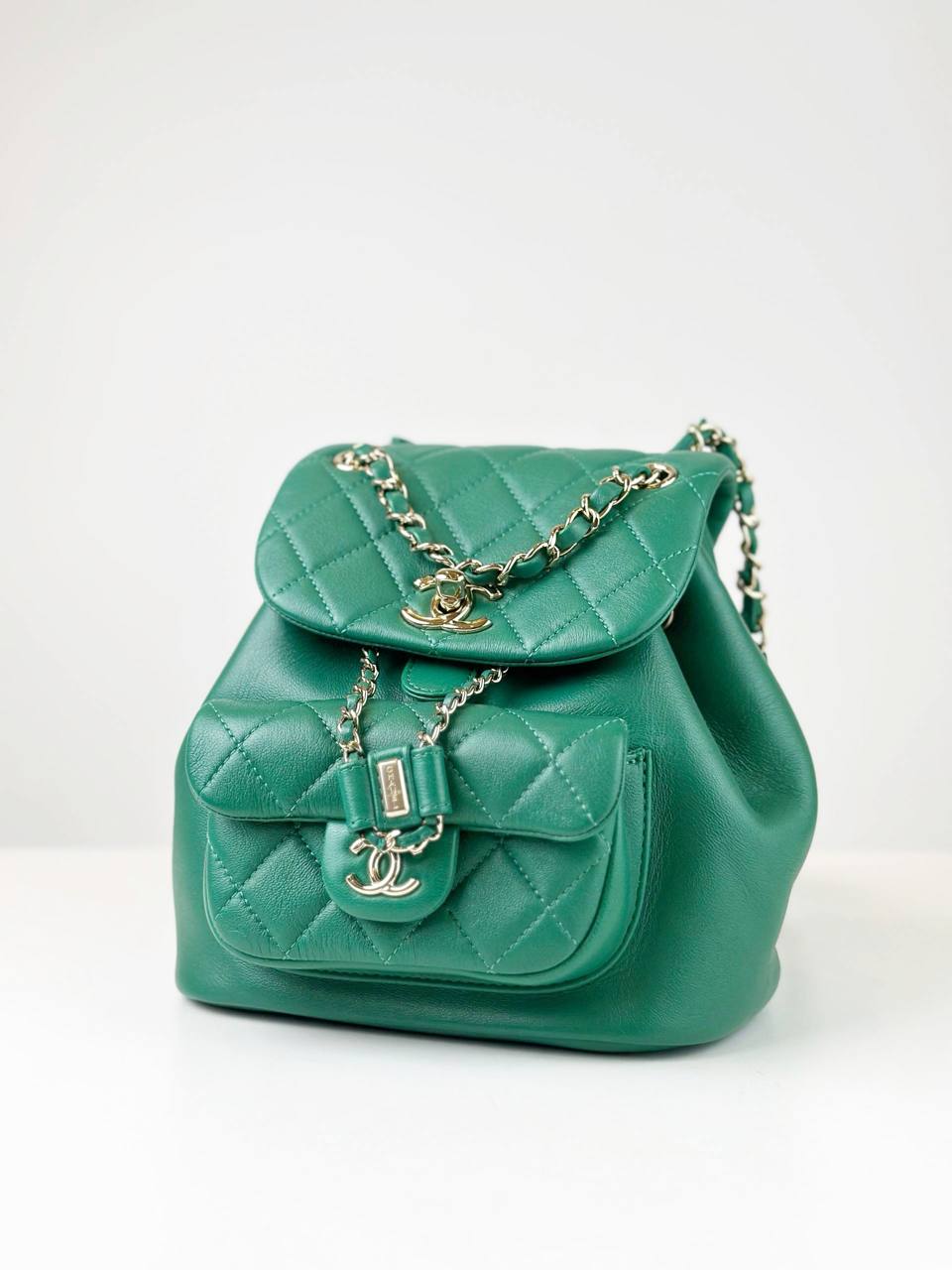 CHANEL DUMA GREEN SMALL BACKPACK GHW