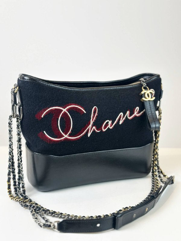 CHANEL GABRIELLE PARIS-HAMBURG EMBROIDERED MEDIUM SHOULDER BAG