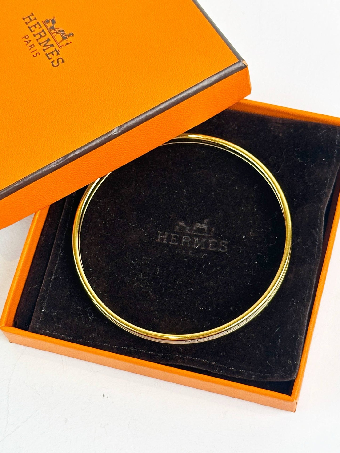 HERMES UNI WHITE BANGLE