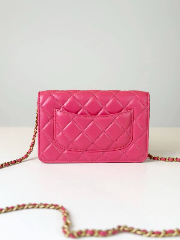 CHANEL PLEXIGLASS QUILTED COCO LOVE WALLET ON CHAIN
