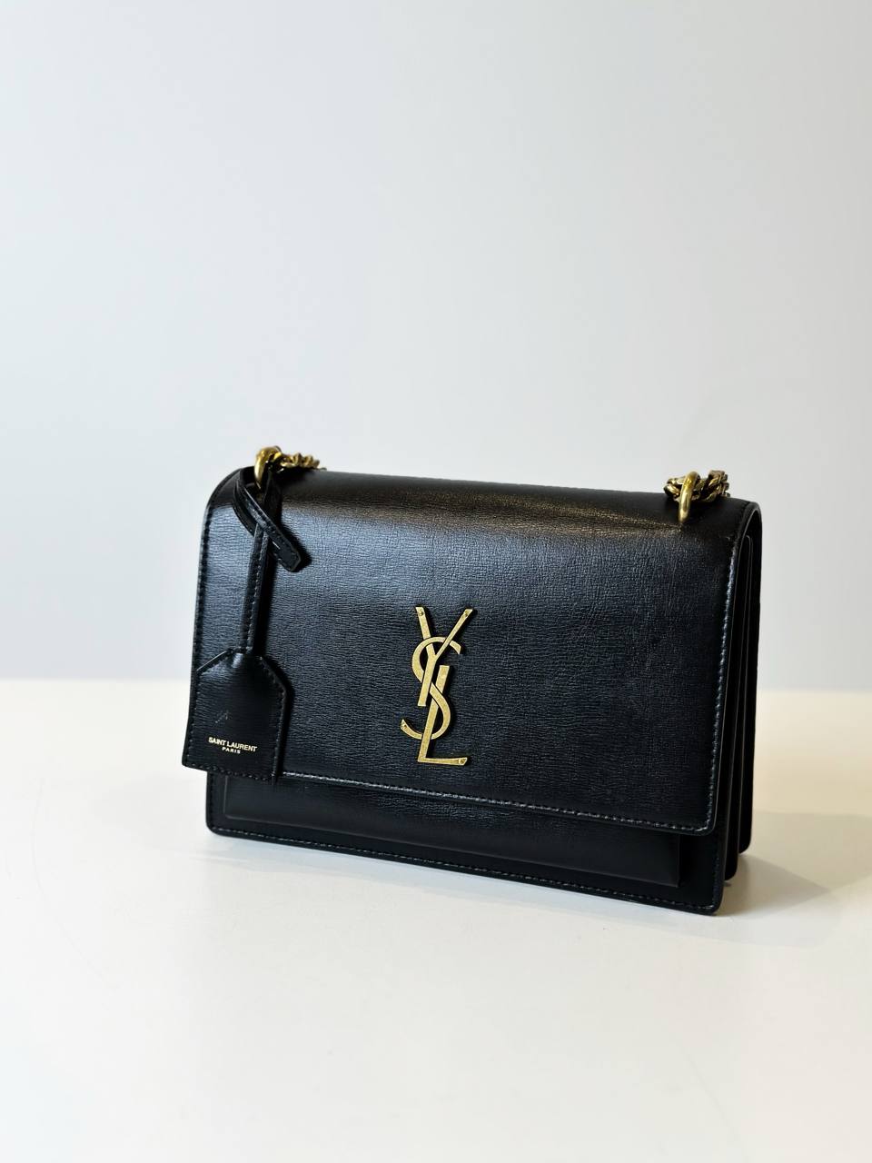 YSL Black & Gold Kate bag Medium Size