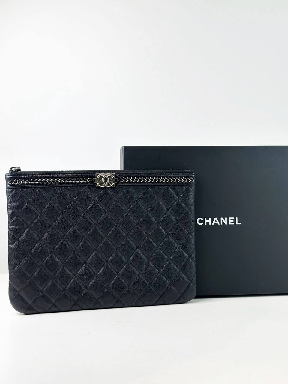 CHANEL LE BOY O CASE CLUTCH