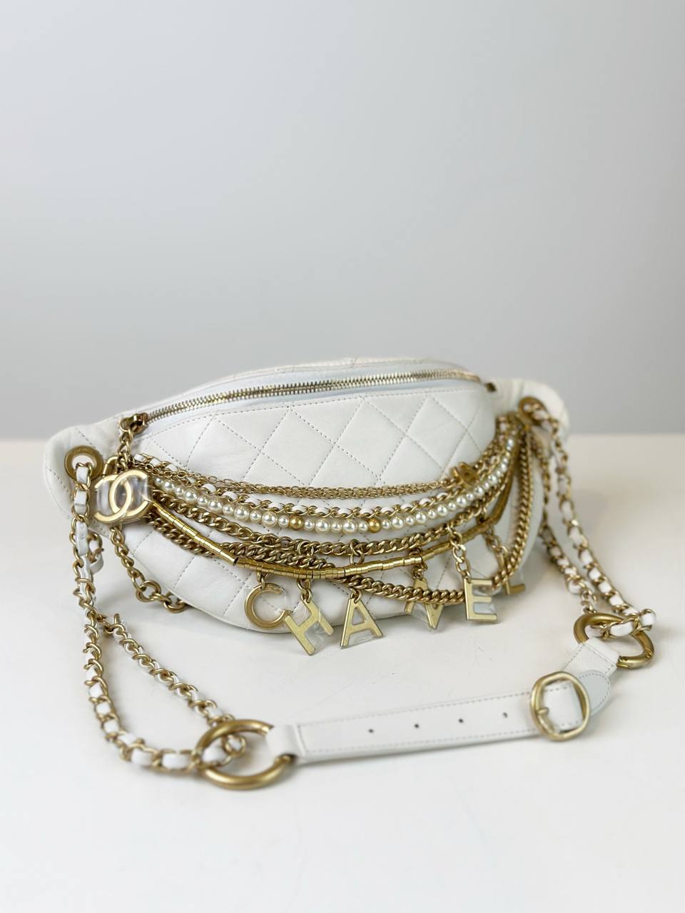 CHANEL QUILTED ALL ABOUT CHAIN WAIST