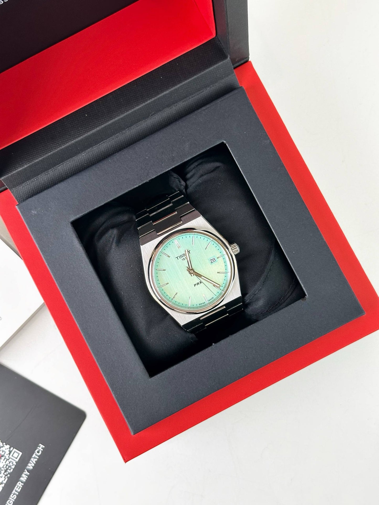 TISSOT PRX POWERMATIC 80 GREEN DIAL AUTOMATIC WATCH
