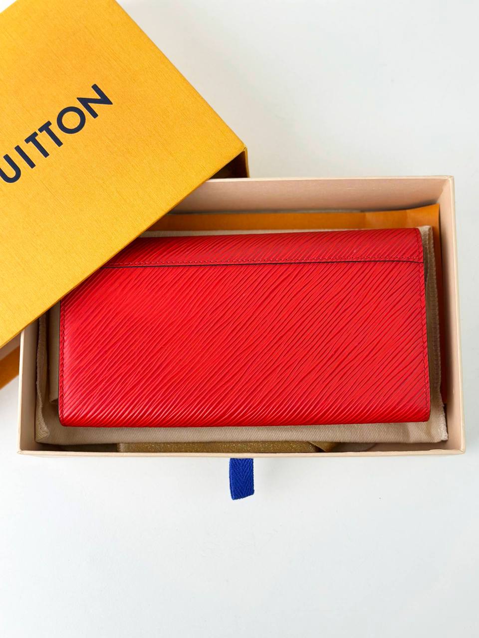 LOUIS VUITTON TWIST RED EPI LEATHER LONG FLAP WALLET SHW