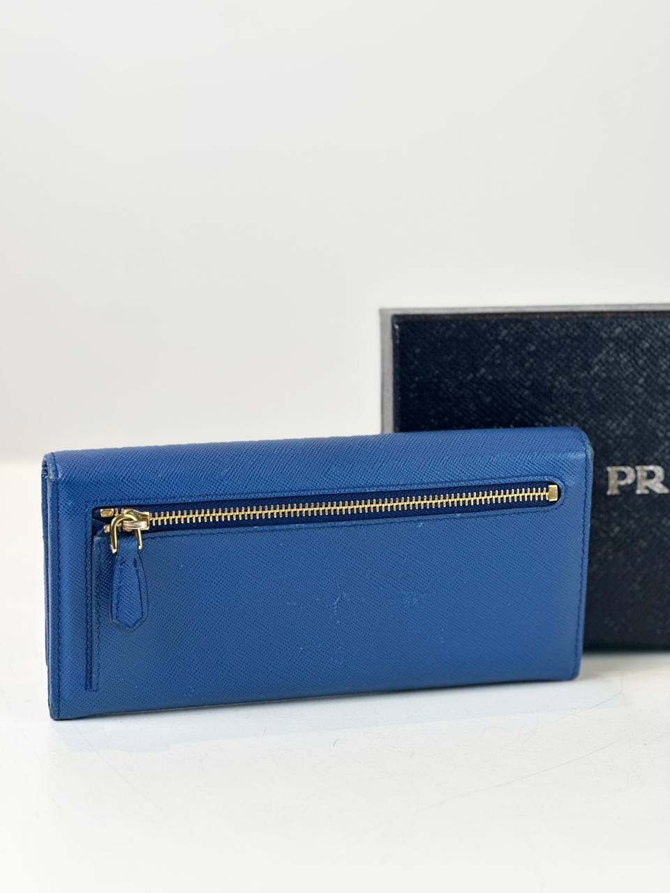 PRADA SAFFIANO LEATHER MOVE FLAP LONG WALLET