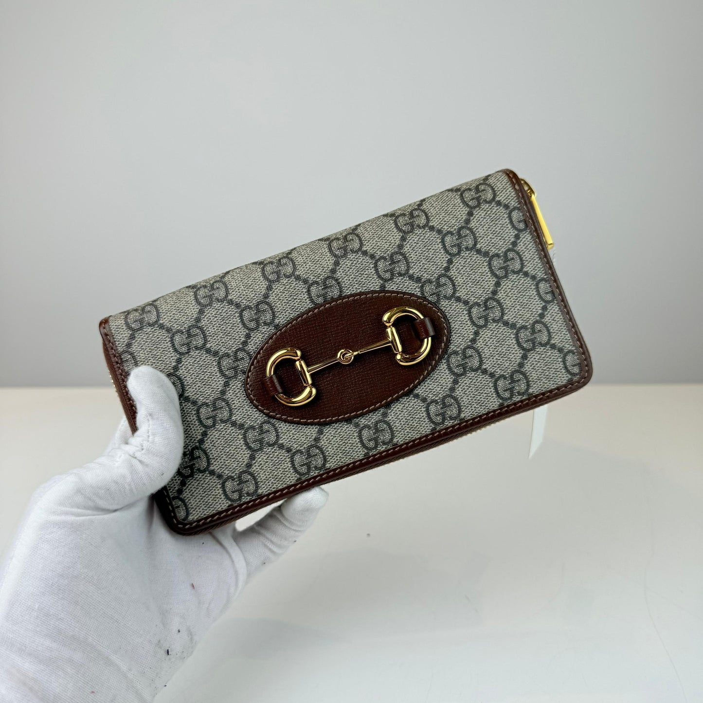 Gucci Horsebit 1955 GG Monogram Leather Wallet