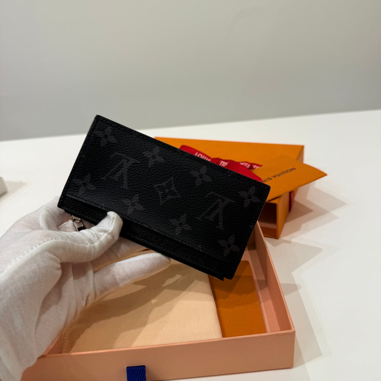 LV Black monogram cards holder Full Set