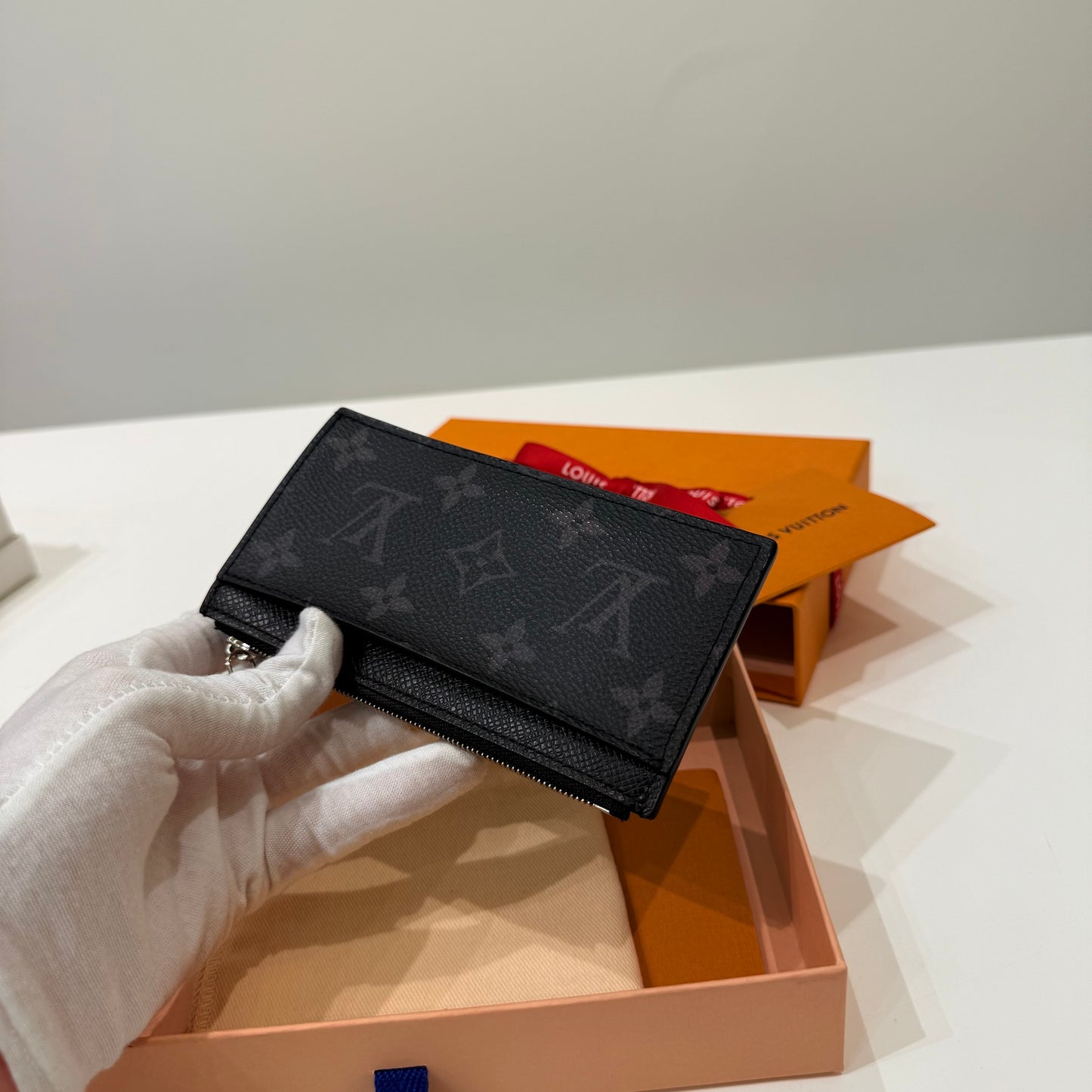 LV Black monogram cards holder Full Set