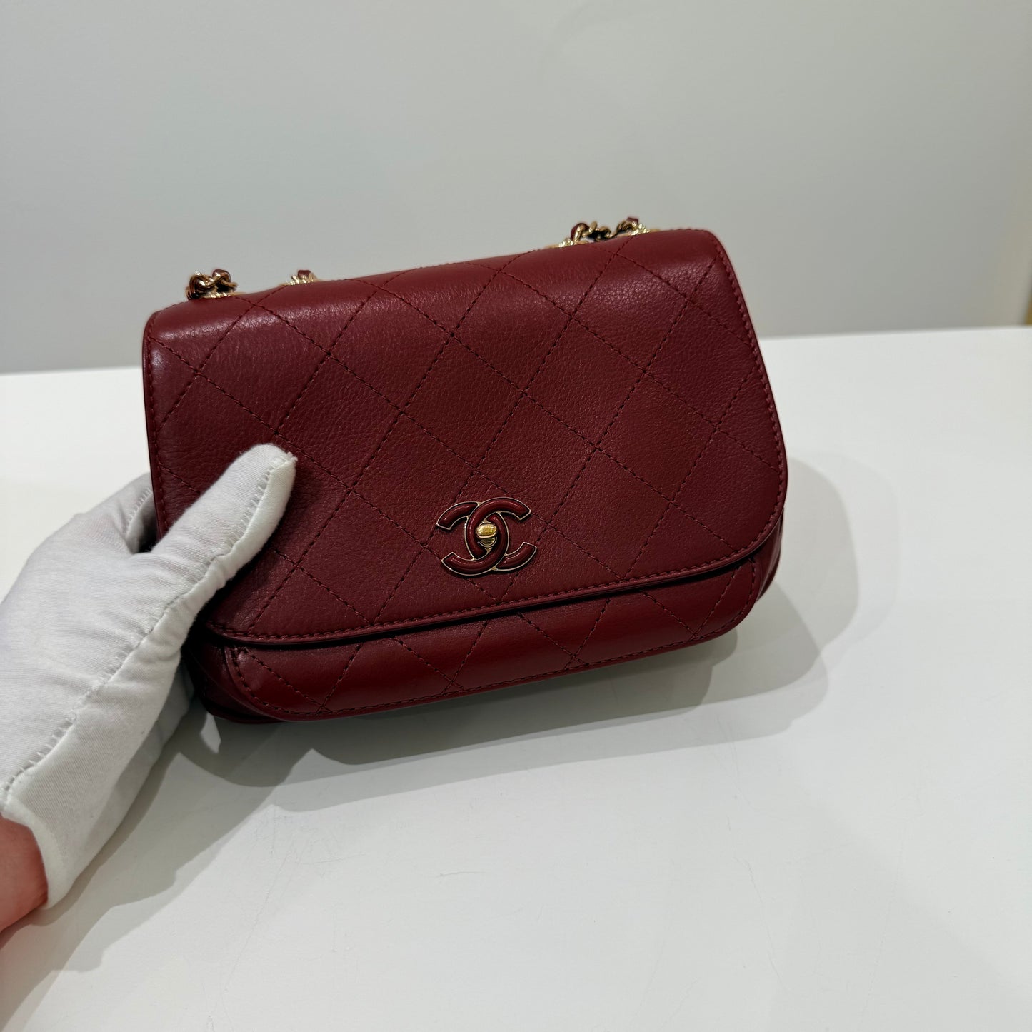 Chanel Flap Bag 19B Enamel Buckle Messenger Bag