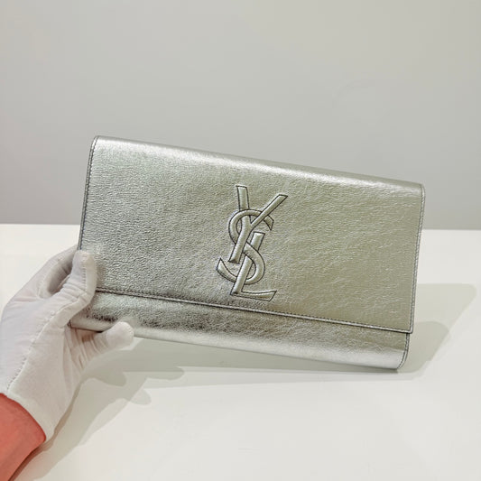 YSL Silver Calfskin Handbag