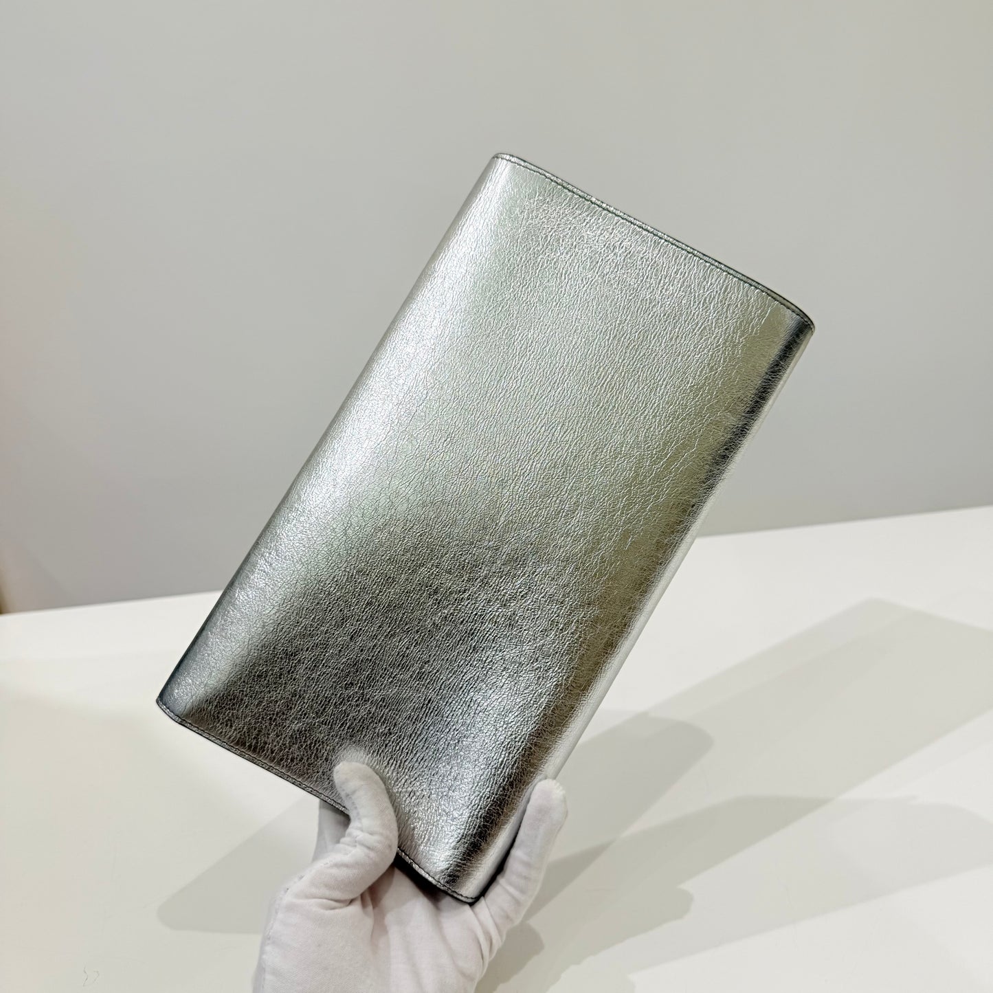 YSL Silver Calfskin Handbag