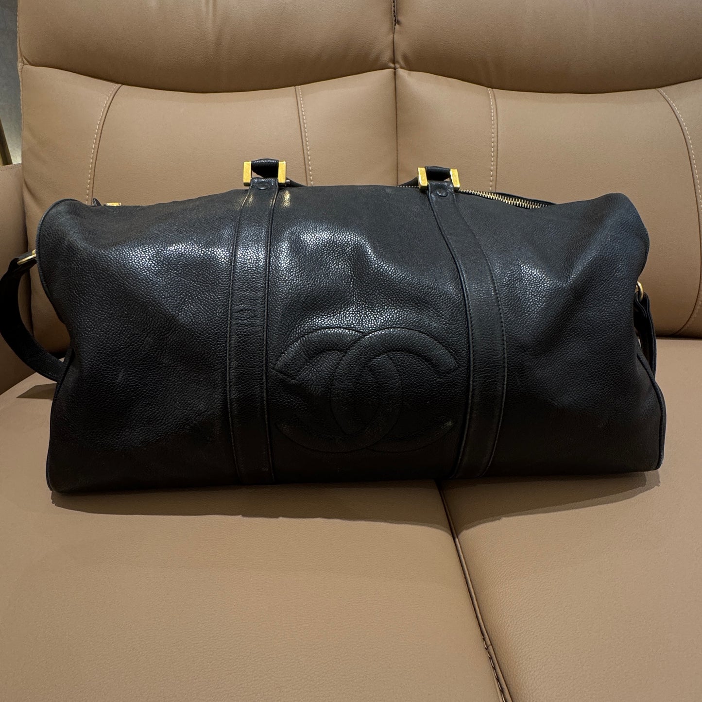 Chanel Black Duffel Bag Large Size