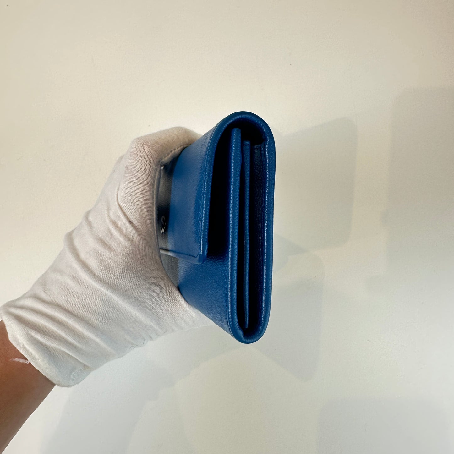TIKTOK FOLLOWER PRICE - Chanel Blue Calfskin Long Wallet FULL SET