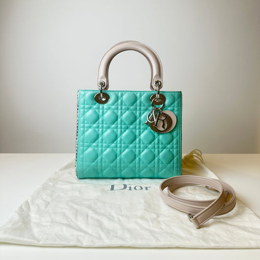 Dior Lady Dior Tiffany Blue Medium Size