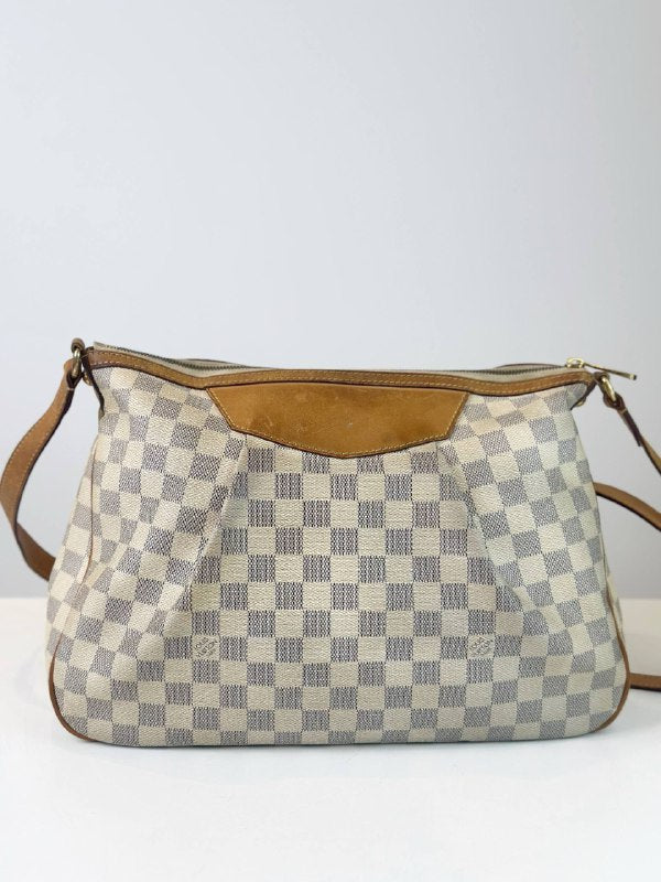 LOUIS VUITTON SIRACUSA DAMIER AZUR MM SHOULDER BAG