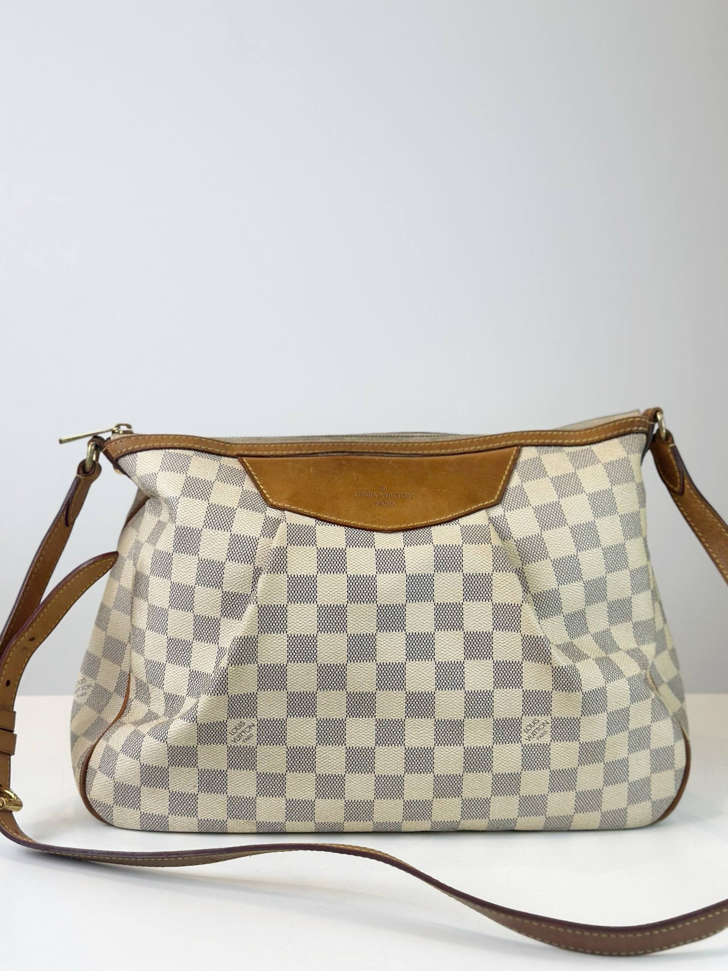 LOUIS VUITTON SIRACUSA DAMIER AZUR MM SHOULDER BAG