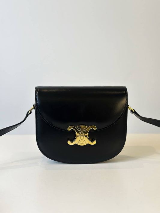 Celine black & gold triomphe bag Small Size