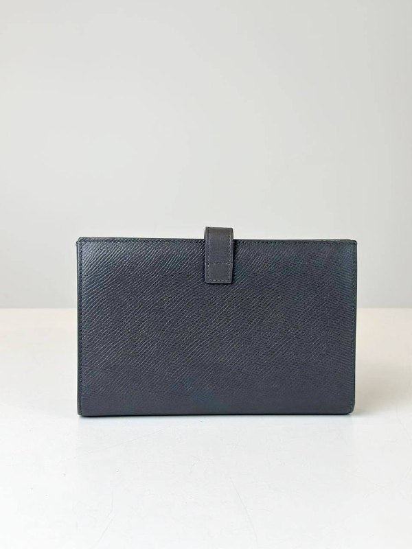 CELINE MEDIUM GREY WALLET IN GRAINED CALFSKIN