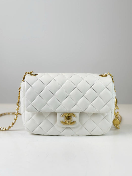 CHANEL QUILTED CAVIAR SMALL FLAP CROSSBODY BAG