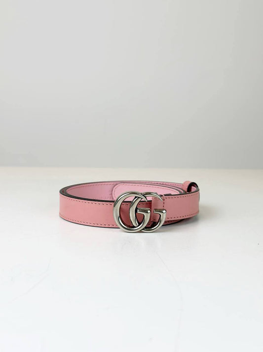 GUCCI GG MARMONT BABY PINK THIN BELT