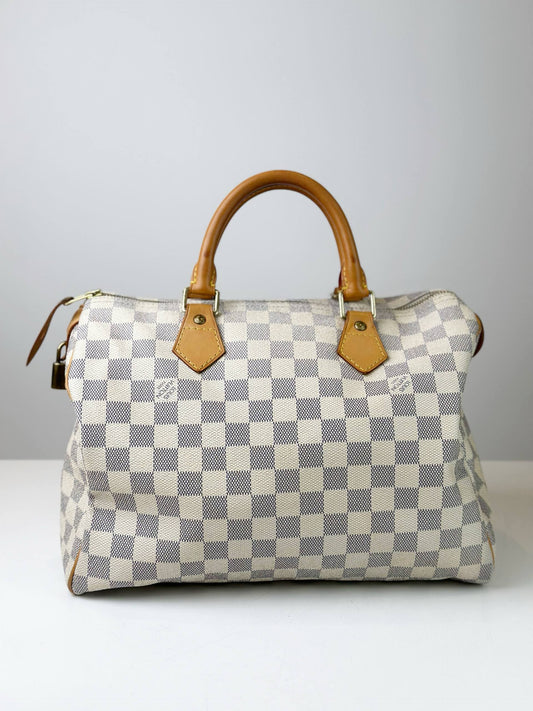 LOUIS VUITTON SPEEDY 30 DAMIER AZUR TOP HANDLE BAG