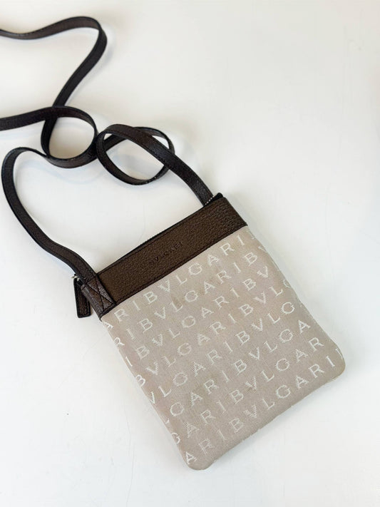 BVLGARI BROWN LOGOMANIA CROSSBODY BAG